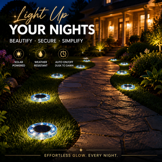 ✨ EDITORS' PICK: 50% OFF丨🌙 Solar Mosaic Disk Garden Lights