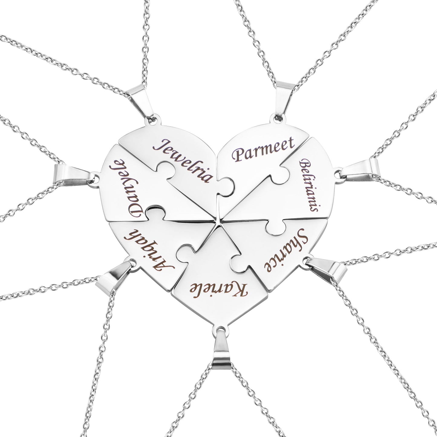 Natalie Personalized Heart Clavicle Necklace