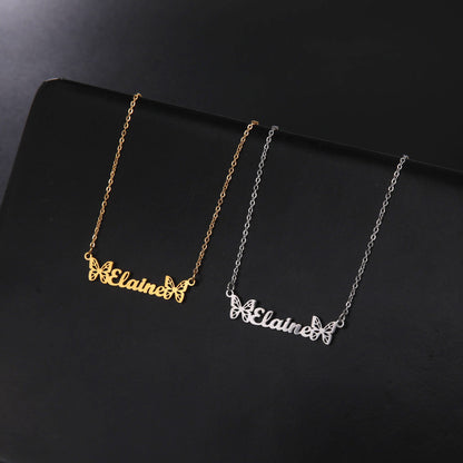 Nova Butterfly Name Necklace