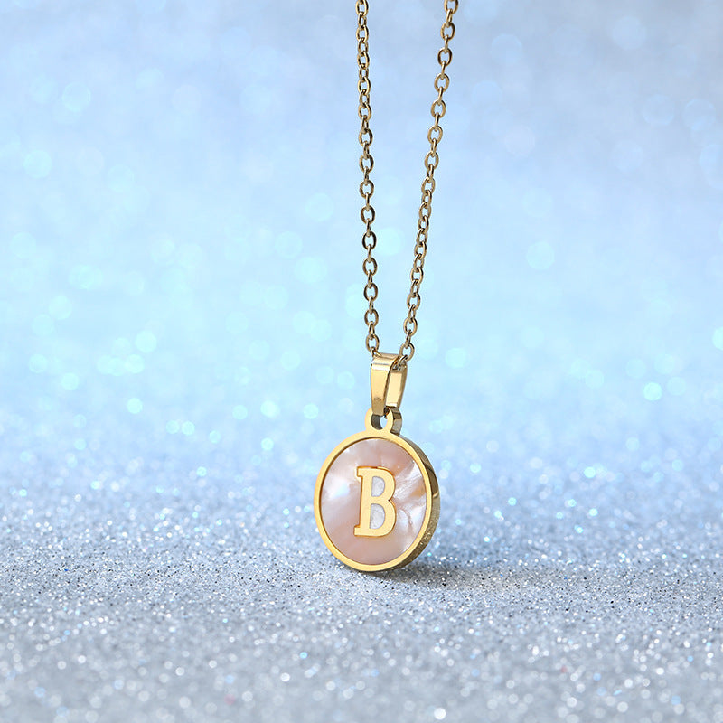 Maëlys White Pearl Letter Gold-Plated Necklace