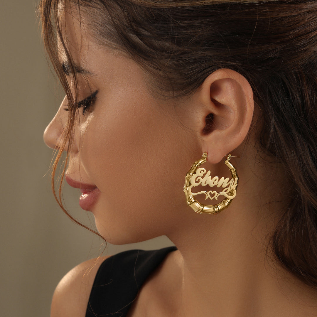 Lorelai Bamboo Hoop Earrings
