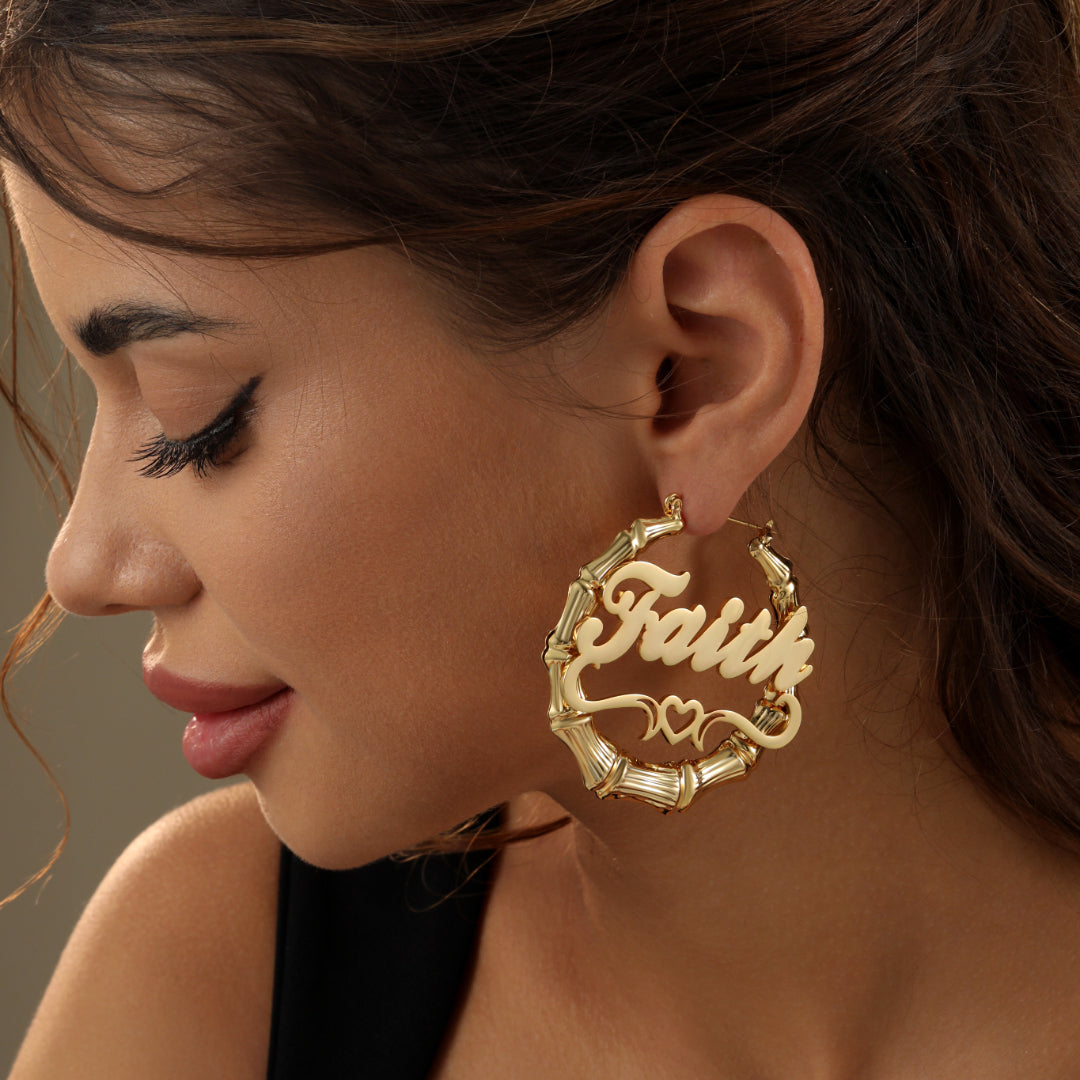 Lorelai Bamboo Hoop Earrings